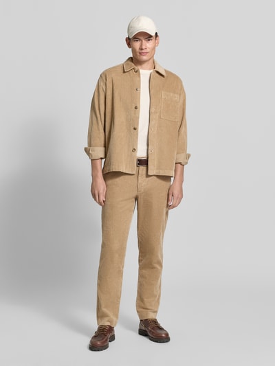 Selected Tapered Fit Cordhose aus reiner Baumwolle Modell 'LEROY' Sand 1