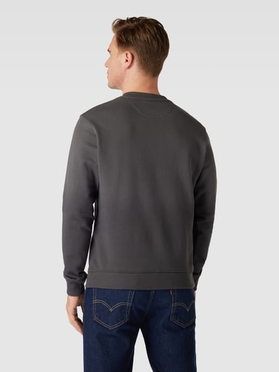 Scotch & Soda Sweatshirt met labelpatch, model 'Essentials' Antraciet - 5