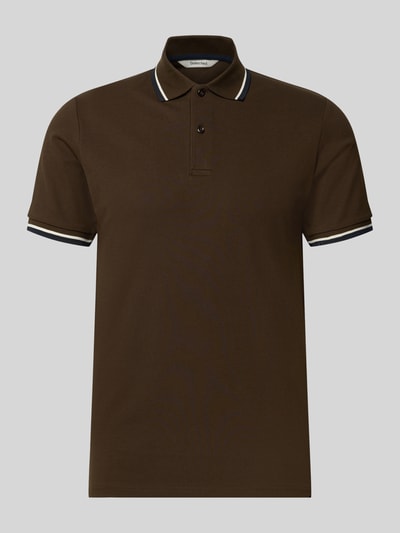 Selected Homme Slim Fit Poloshirt aus Baumwoll-Mix Modell 'ATLAS' Schoko 1
