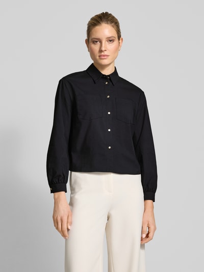 More & More Bluzka koszulowa o pudełkowym kroju z mieszanki bawełny Czarny 4