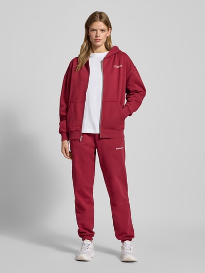 Pegador Oversized sweatjack met capuchon, model 'LANCY' Bordeaux - 1