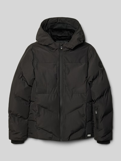 CARS JEANS Kurtka pikowana o kroju regular fit z aplikacją z logo model ‘Grazzo’ Czarny 1