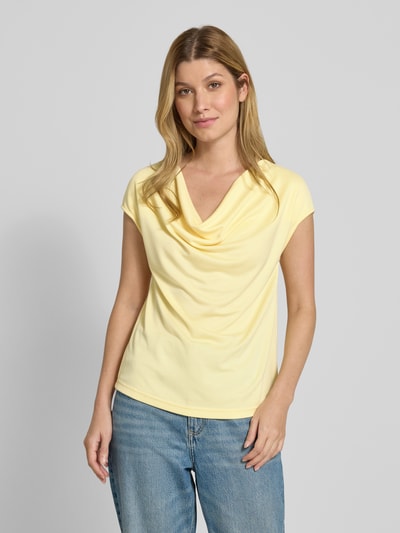 Zero T-shirt z lejącym dekoltem Jasnożółty 4