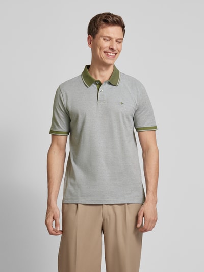 Fynch-Hatton Regular fit poloshirt met logostitching Olijfgroen - 4