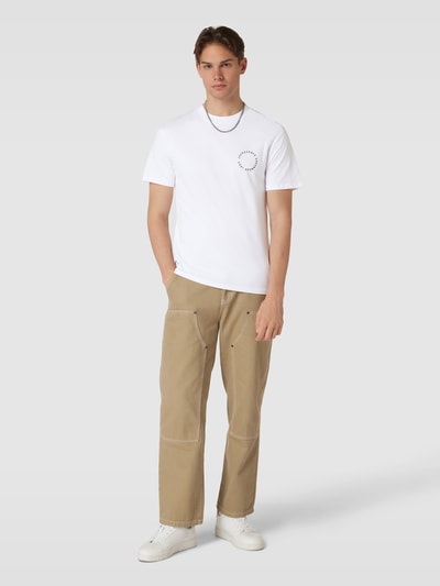 Jack & Jones T-Shirt mit Label-Print Modell 'SUNSET' Weiss 1