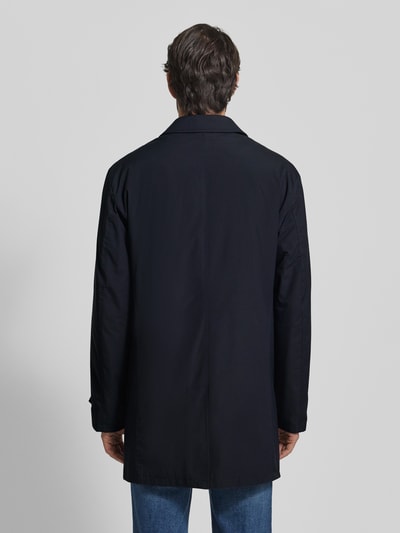 bugatti Lange jas met kentkraag Marineblauw - 5