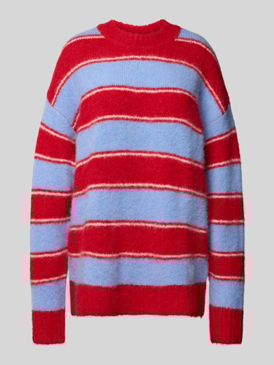 Samsøe Samsøe Sweter z dzianiny o kroju oversized z okrągłym dekoltem model ‘JEANNE’ Czerwony 2