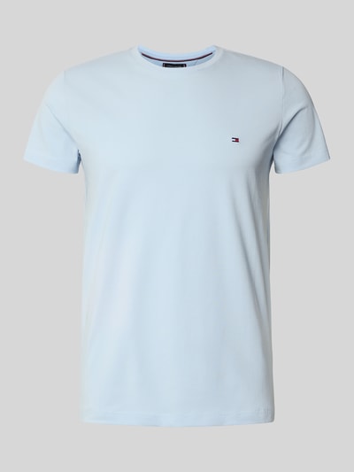 Tommy Hilfiger Slim Fit T-Shirt aus Baumwoll-Elasthan-Mix Bleu 2