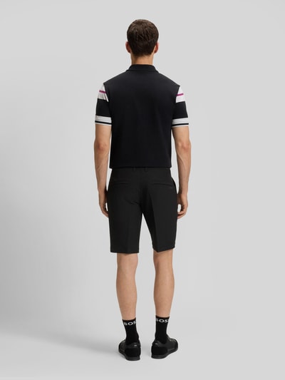BOSS Green slim fit chino short met persplooien Zwart - 5
