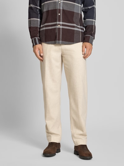 BOSS Orange Tapered chino van wolmix, model 'CHINO-ST' Zand - 4