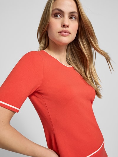 Marc Cain Strickshirt aus Viskose-Mix mit Rundhalsausschnitt Rot 3