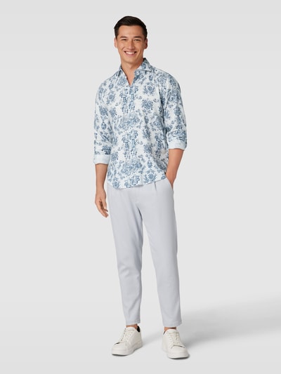 JOOP! Collection Vrijetijdsoverhemd met all-over motief Marineblauw - 1