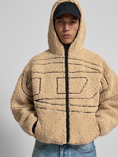 Diesel Strickjacke mit Kapuze Beige 3