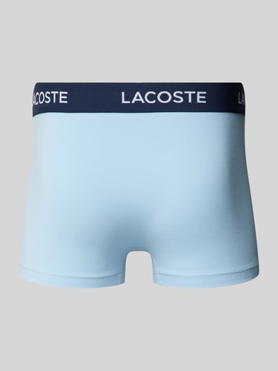 Lacoste Obcisłe bokserki z elastycznym paskiem z logo w zestawie 3 szt. Niebieski 3