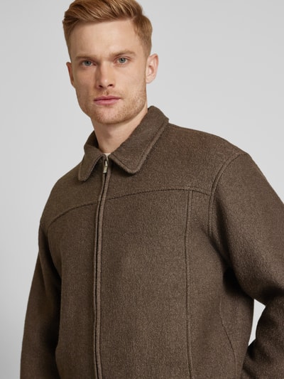 Jack & Jones Premium Jacke mit Umlegekragen Modell 'RAPHAEL' Dunkelbraun 3