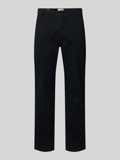 Produktfoto, Straight Fit Chino mit Eingrifftaschen Modell 'Vance' von Jack & Jones, mieszanka bawełny, krój straight fit, wpuszczane kieszenie, kieszenie z tyłu, zapięcie na guzik i zamek błyskawiczny, szerokość w rozmiarze 32/32: 43 cm, długość wewnętrzna nogawki: 67 cm