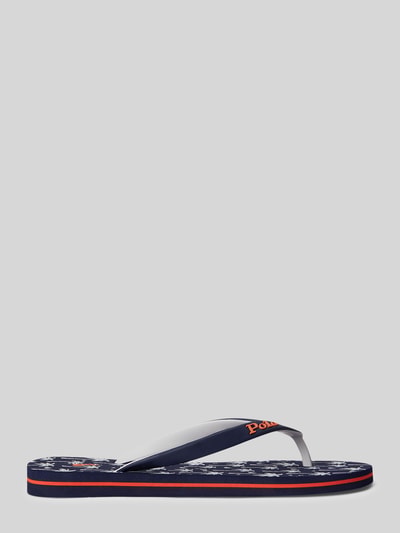 Polo Ralph Lauren Flip Flops mit Allover-Muster-Sohle Marine 2