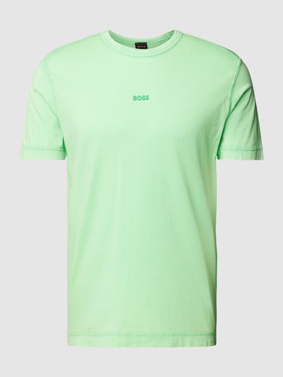 BOSS Orange T-shirt met labelprint, model 'Tokks' Grasgroen - 2