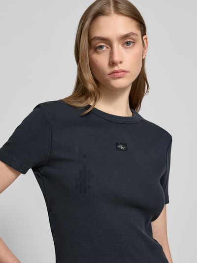 Calvin Klein Jeans T-Shirt mit Label-Detail Anthrazit 3