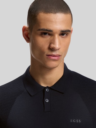 BOSS Green Poloshirt mit Logo Detail Marine 3