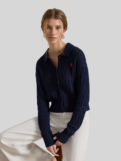 Polo Ralph Lauren Regular Fit Strickjacke aus reiner Baumwolle Marine 6