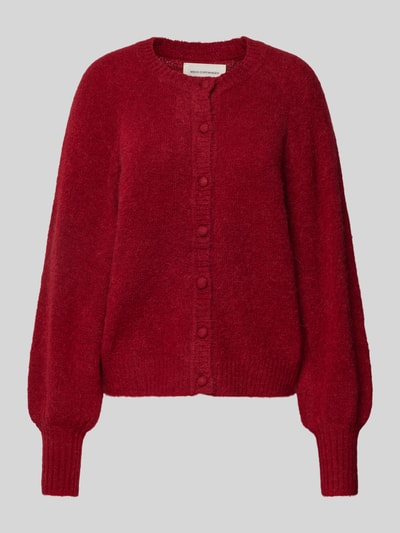 MSCH Copenhagen Cardigan mit Ballonärmeln Modell 'Zasha Hope' Rot 2