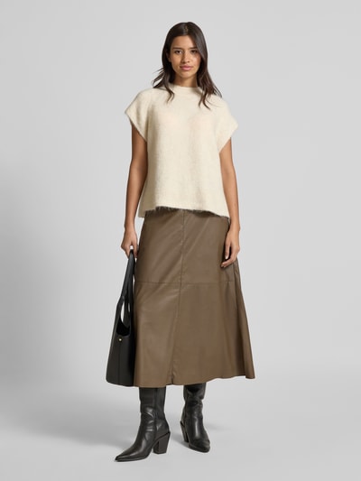 FREE/QUENT Maxirok in leerlook, model 'Harley' Taupe - 1