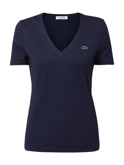 Lacoste T-shirt z aplikacją z logo  Granatowy 2