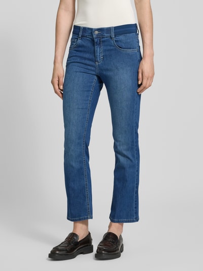 Angels Jeansy z poszerzaną nogawką o skróconym kroju model ‘LENI’ Ciemnoniebieski 4