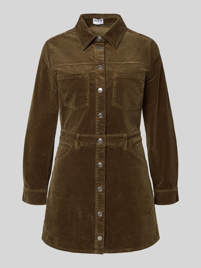 Jake*s Casual Minikleid in Cord-Optik mit Brusttaschen Oliv 2