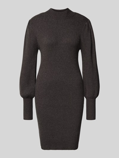 ONLY Sukienka o kroju comfort fit z dzianiny z mieszanki wiskozy model ‘KATIA’ Ciemnoszary melanż 2