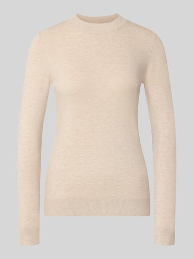 Christian Berg Woman Slim Fit Strickpullover mit elastischen Abschlüssen Metallic Beige Melange 2