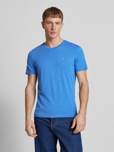 Tommy Jeans T-Shirt mit Label-Stitching Blau Melange 4