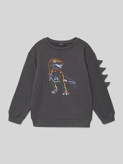 Blue Seven Regular Fit Pullover mit Allover-Motiv-Print Graphit 1