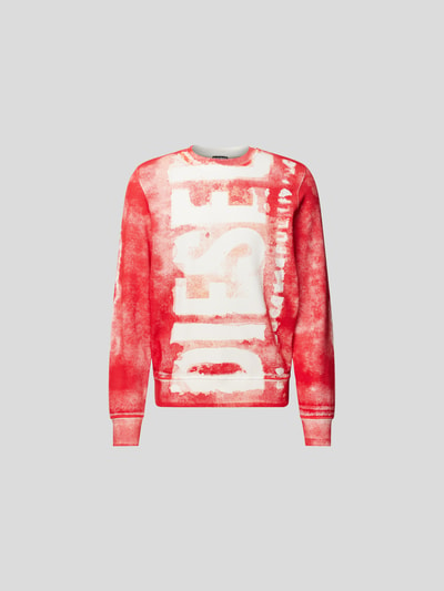 Diesel Sweatshirt mit Rundhalsausschnitt Rot Melange 2