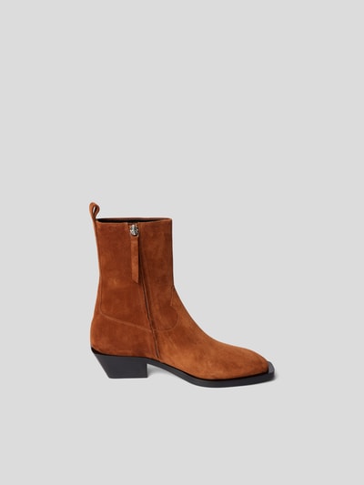 Aeyde Stiefeletten mit Blockabsatz Cognac 4