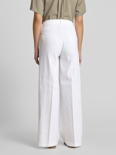 Cambio Relaxed Fit Leinenhose mit Eingrifftaschen Offwhite 5