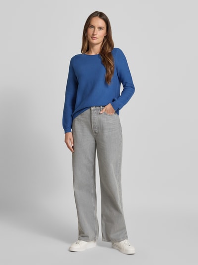 Christian Berg Woman Strickpullover mit gerippten Abschlüssen Blau 1