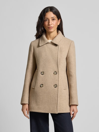 ICONS Cinzia Rocca Jacke aus Woll-Mix mit Reverskragen Sand 4