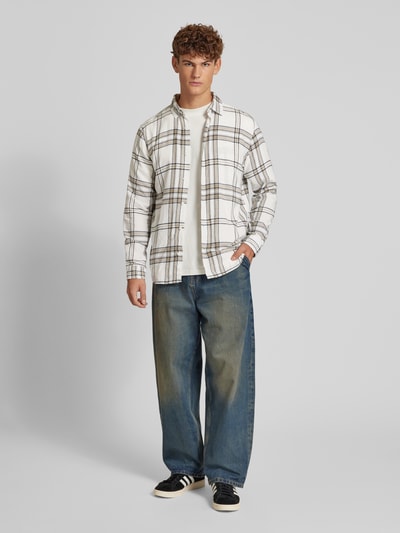 Jack & Jones Regular Fit Freizeithemd mit Kentkragen Modell 'JOSHUA' Offwhite 1