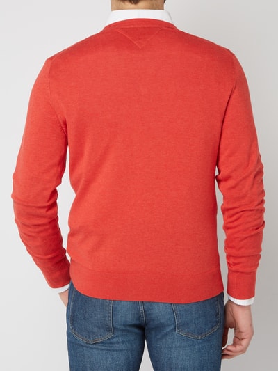 Tommy Hilfiger Pullover aus Baumwoll-Seide-Mix  Rot 5