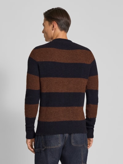 Forét Strickpullover mit Leinen-Anteil Modell 'ALPINE' Dunkelblau 5