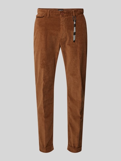 Strellson Slim fit corduroy broek met hanger Hazelnoot - 2