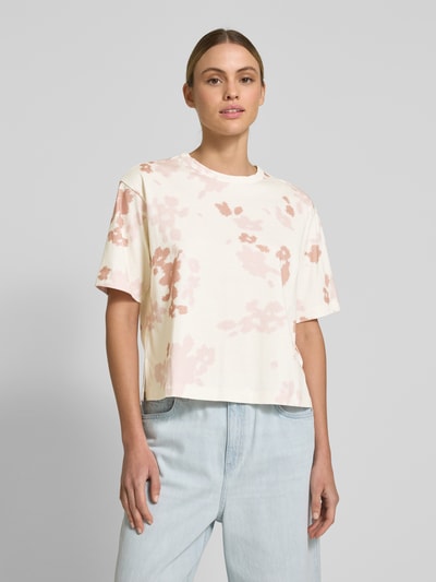 JAKE*S STUDIO WOMAN Cropped T-Shirt mit geripptem Rundhalsausschnitt Terra 4