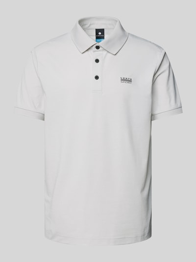 LUHTA Regular Fit Poloshirt mit Label-Print Modell 'KIVILAHTI' Hellgrau 2