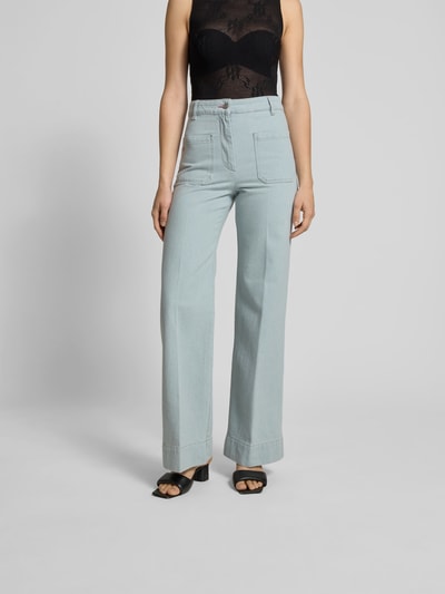 Victoria Beckham Jeans mit Eingrifftaschen Hellblau 4