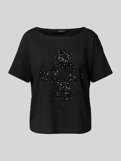 monari T-Shirt mit Paillettenbesatz Black 2
