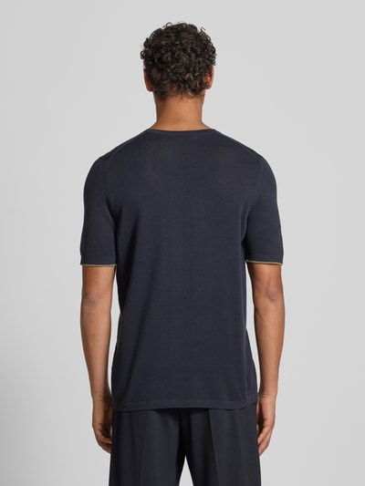 Marc O'Polo Regular Fit T-Shirt aus reiner Baumwolle - Marc O'Polo × DFB Travel Collection Dunkelblau 5
