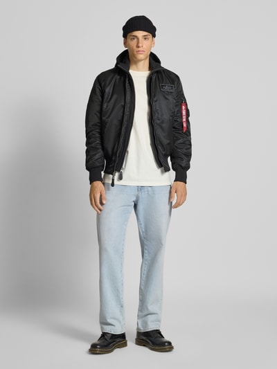 Alpha Industries Bomberjacke mit Kapuze und Label-Stitching Black 1