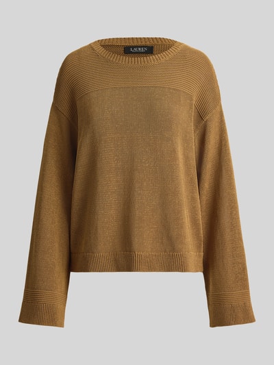 Lauren Ralph Lauren Relaxed Fit Strickpullover aus Baumwoll-Mix Camel 2